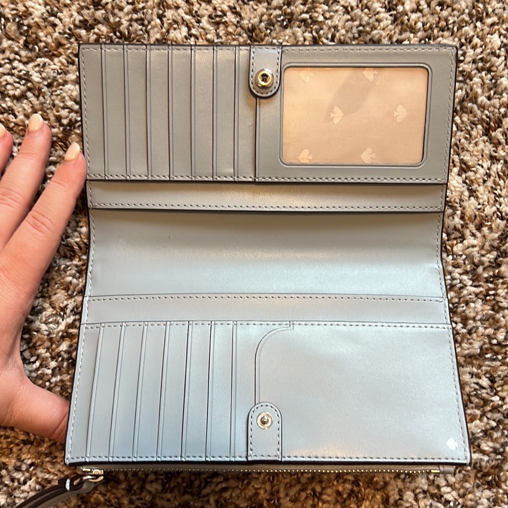 Light Blue Kate Spade Wristlet Wallet - Picture 2 of 2
